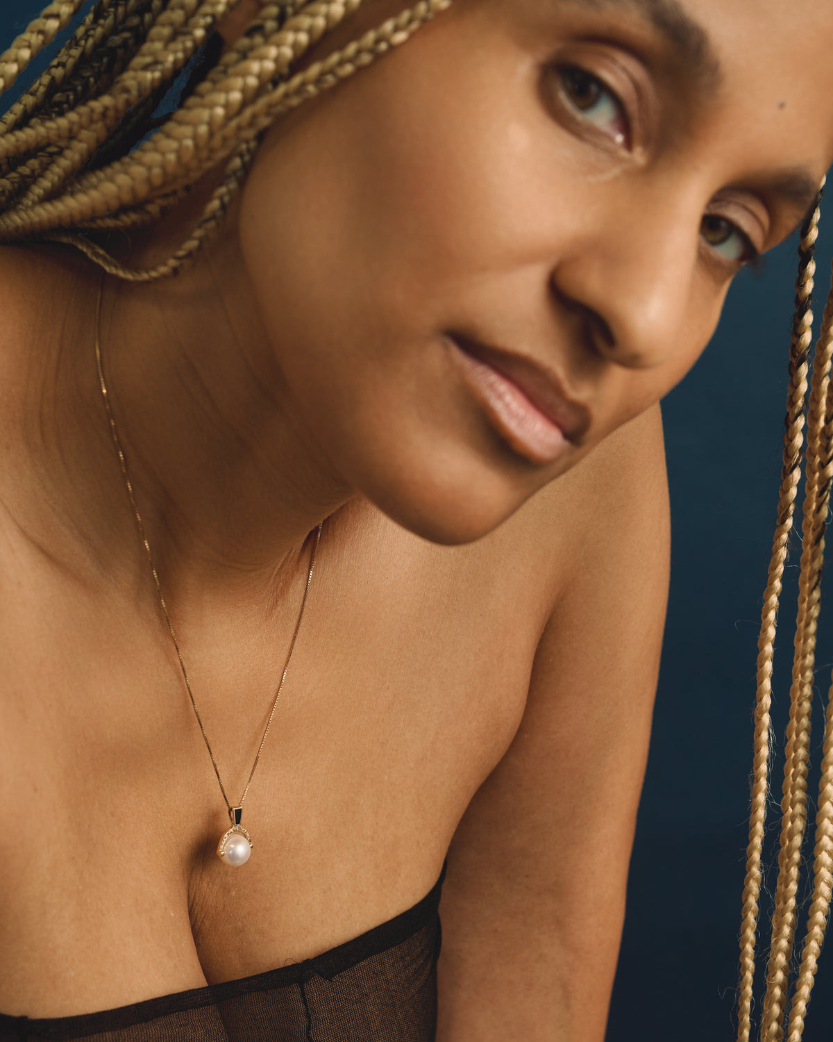 Keep Being Amazing™ Pendant worn on a gold chain