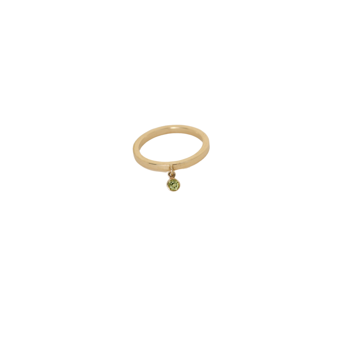 Customizable Gold Birthstone Dangle Ring