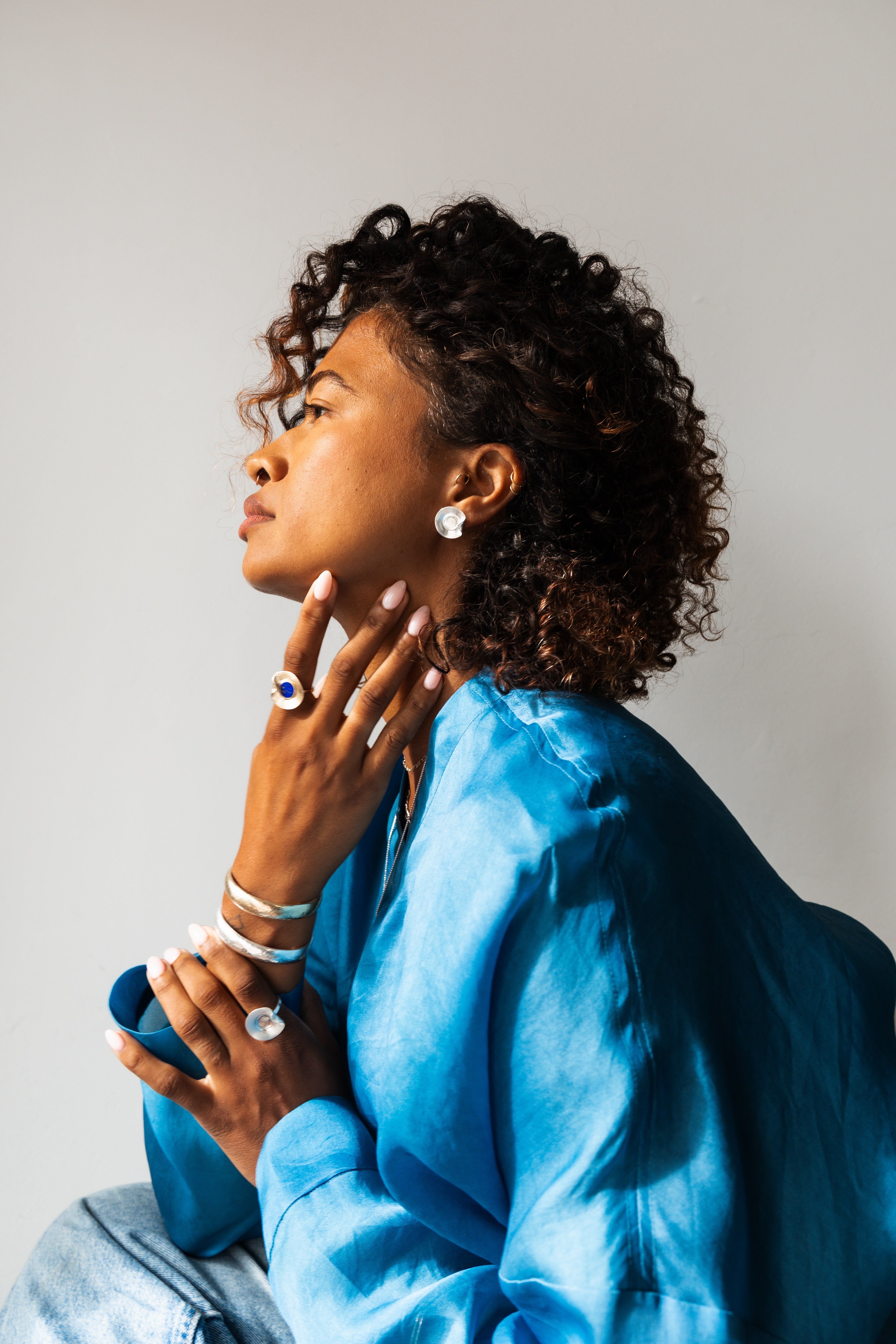 The Fold Earrings – Sterling Silver