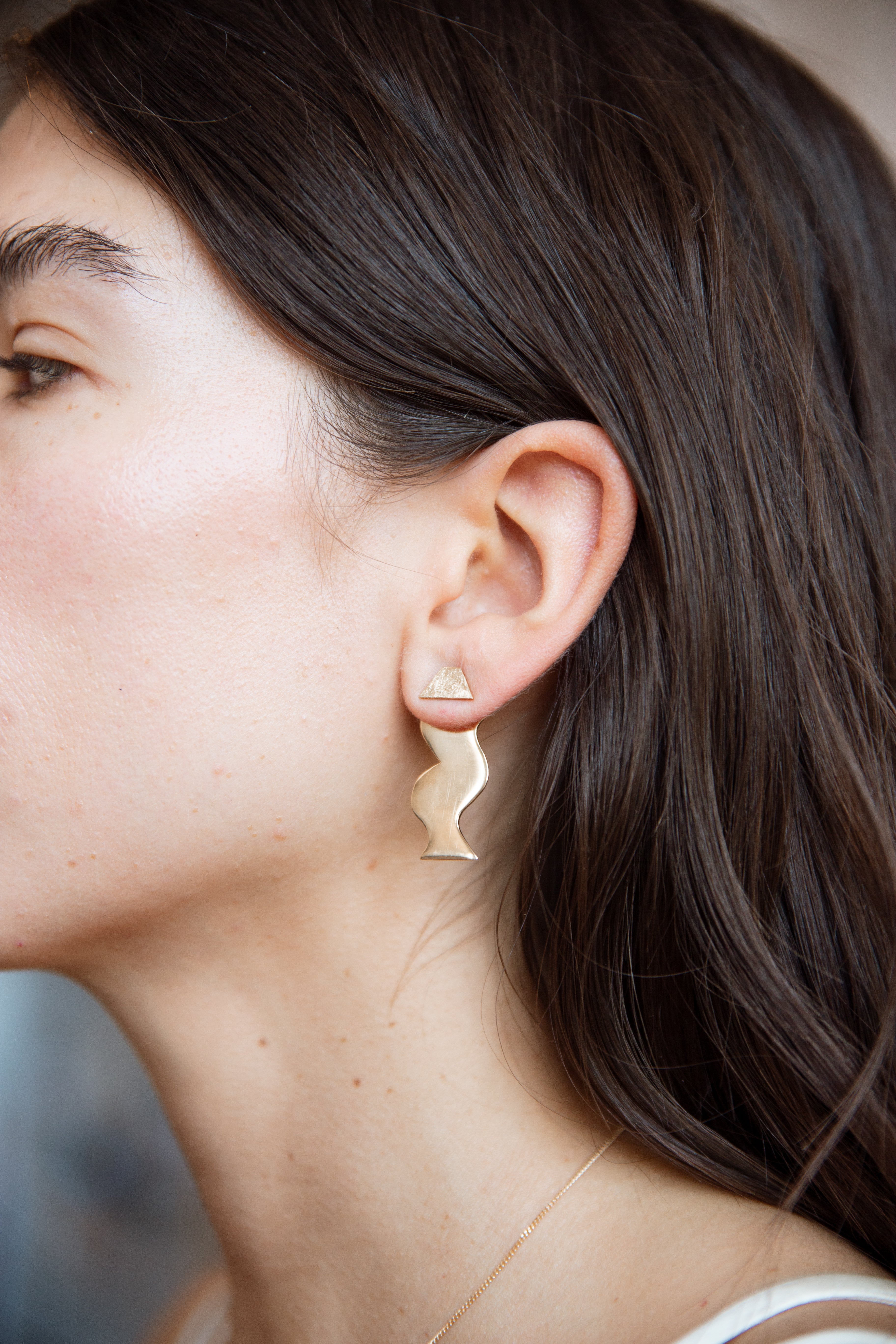 Dancing Figure Stud Earrings with Jacket