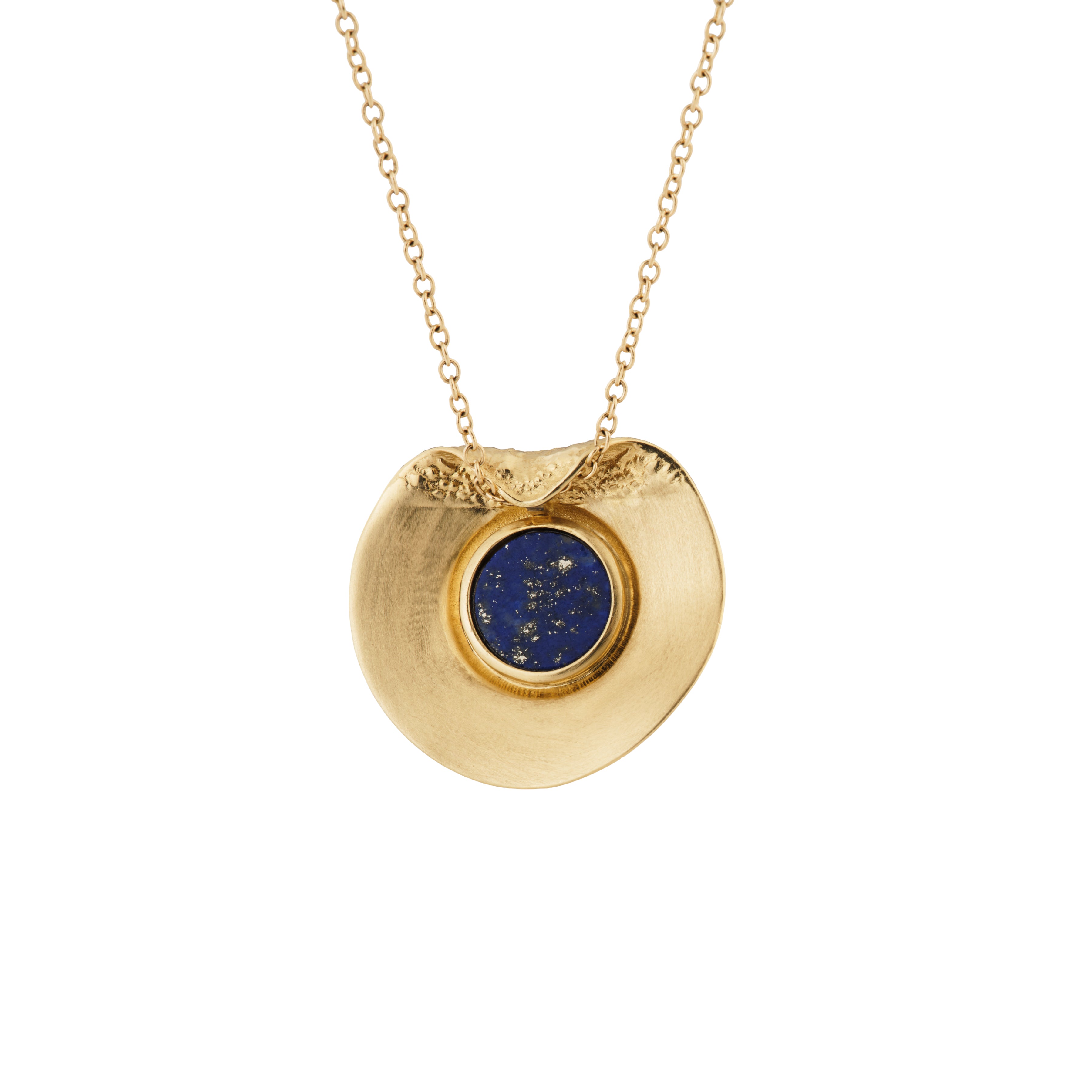 The Fold Necklace – Lapis 14k Gold