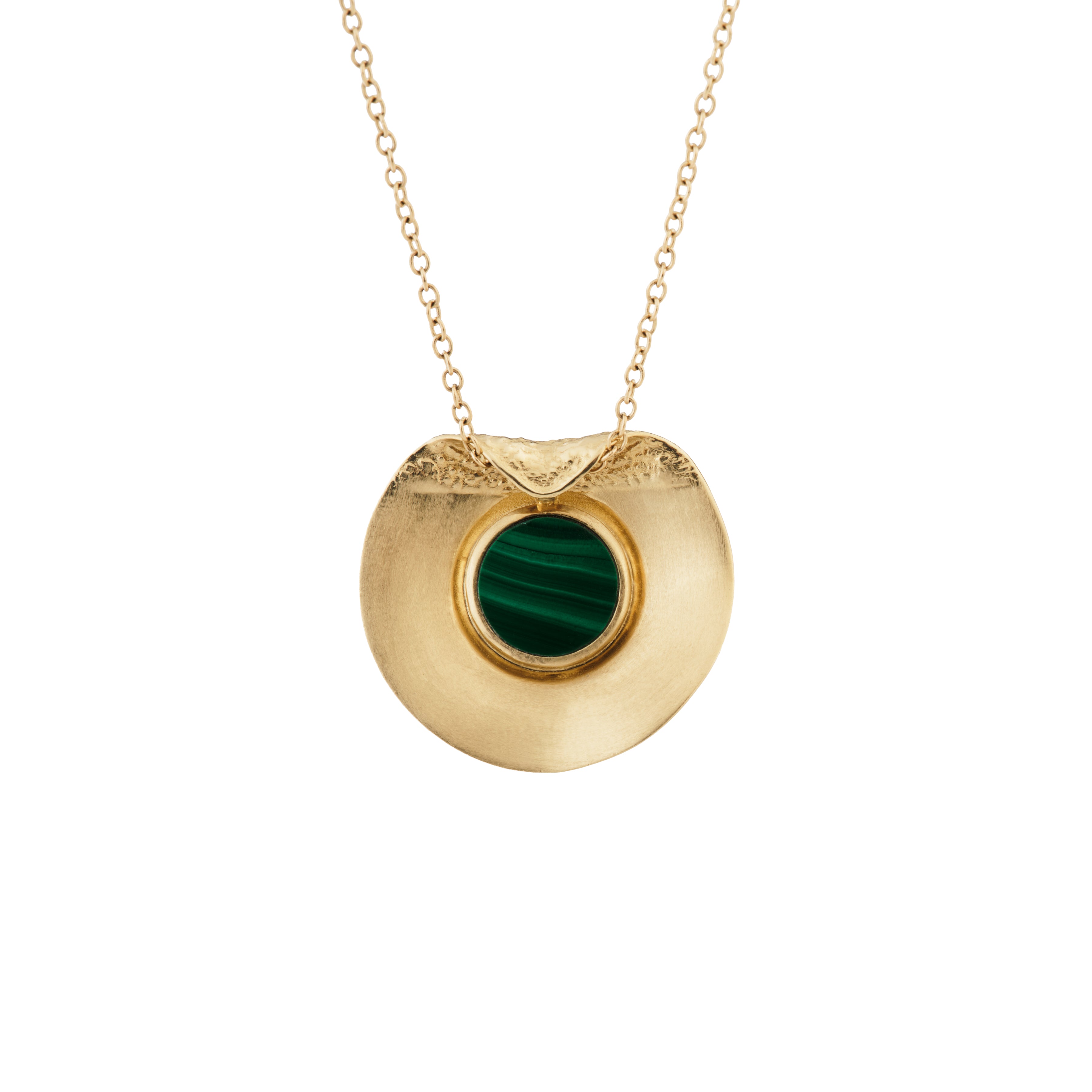 The Fold Necklace – Malachite 14k Gold